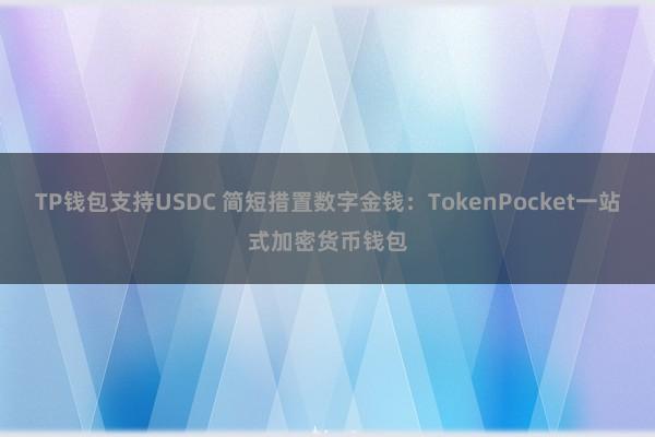 TP钱包支持USDC 简短措置数字金钱：TokenPocket一站式加密货币钱包