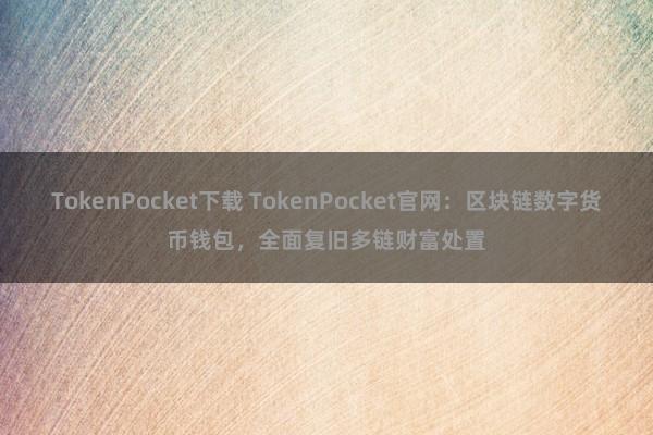 TokenPocket下载 TokenPocket官网：区块链数字货币钱包，全面复旧多链财富处置